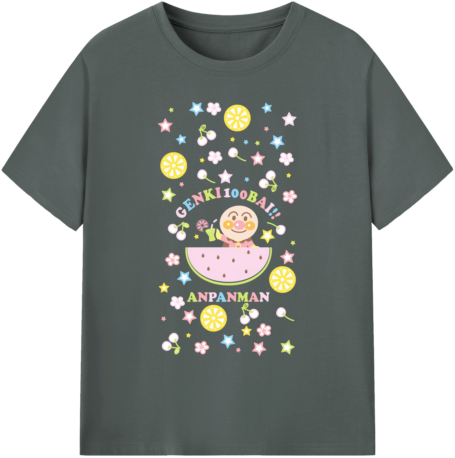 （画像用） アンパンマン Anpanman 綿100％ メンズ半袖Tシャツ｜肌触りやわらか＆通気性